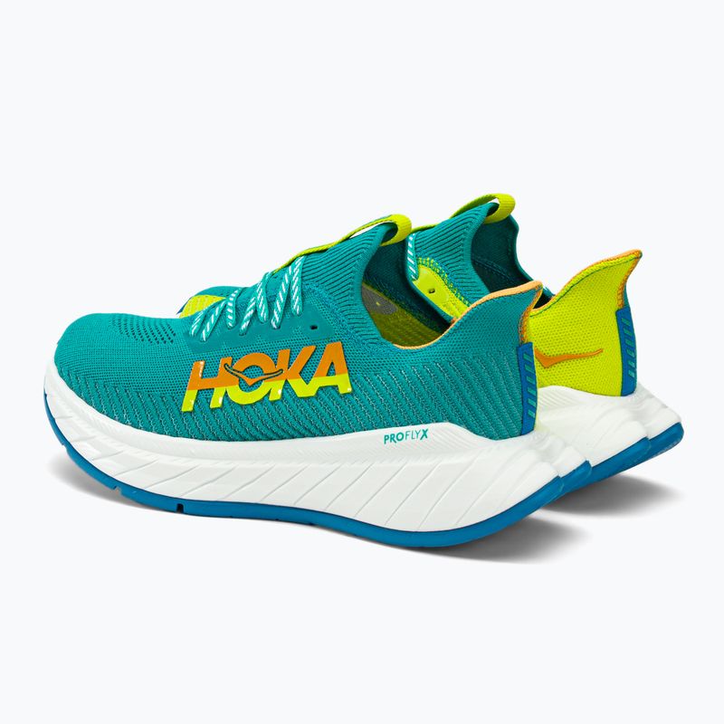 HOKA vyriški bėgimo bateliai Carbon X 3 blue/yellow 1123192-CEPR 4