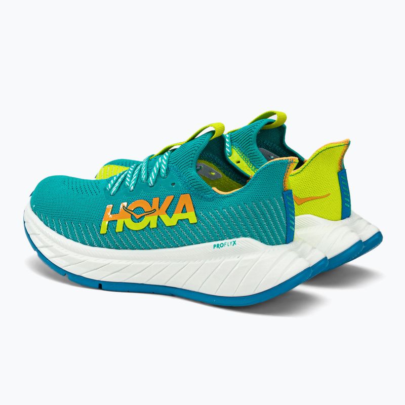 Moteriški bėgimo bateliai HOKA Carbon X 3 blue-yellow 1123193-CEPR 5