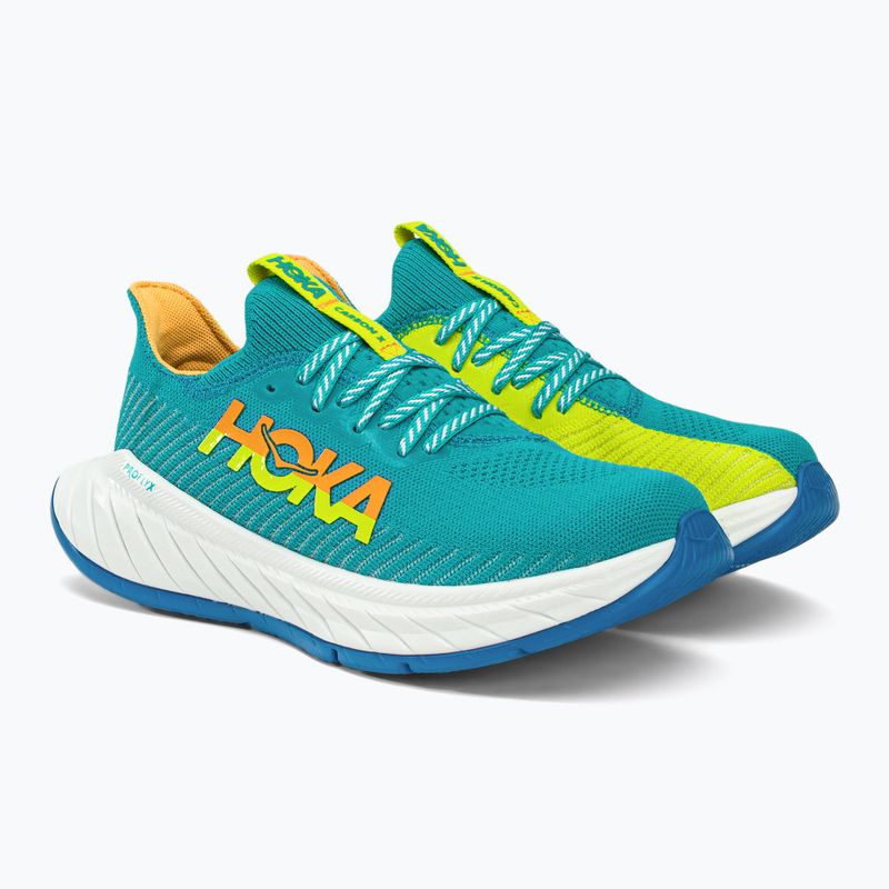 Moteriški bėgimo bateliai HOKA Carbon X 3 blue-yellow 1123193-CEPR 6