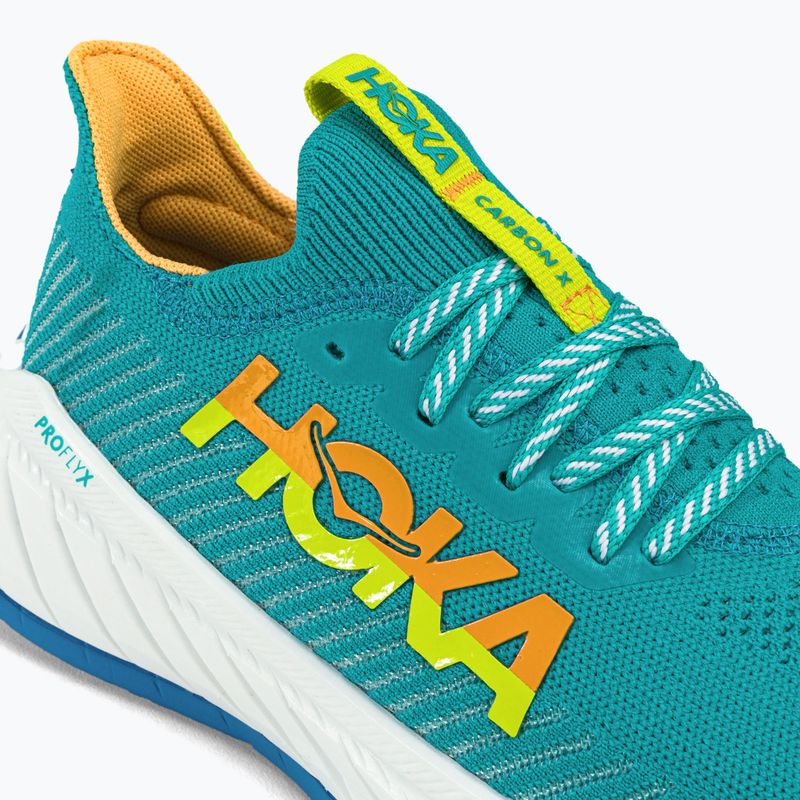 Moteriški bėgimo bateliai HOKA Carbon X 3 blue-yellow 1123193-CEPR 10