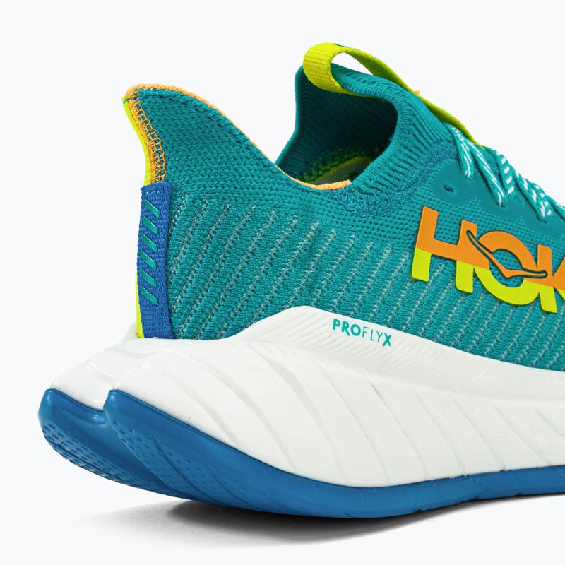 Moteriški bėgimo bateliai HOKA Carbon X 3 blue-yellow 1123193-CEPR 11