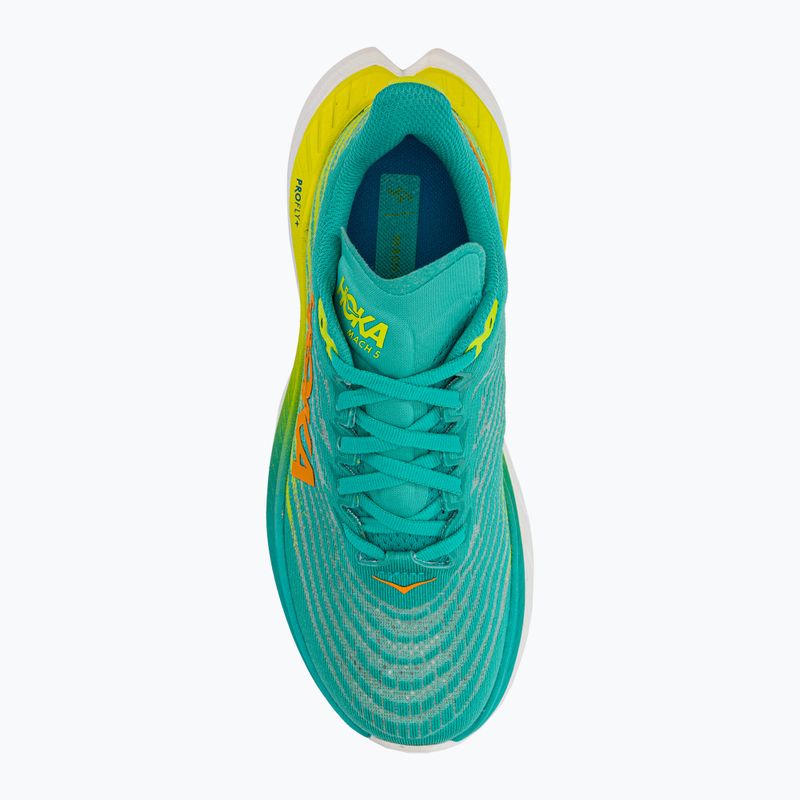 Moteriški bėgimo bateliai HOKA Mach 5 blue/yellow 1127894-CEPR 5