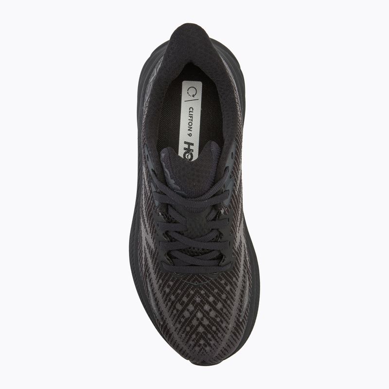 Moteriški bėgimo bateliai HOKA Clifton 9 black/black 5