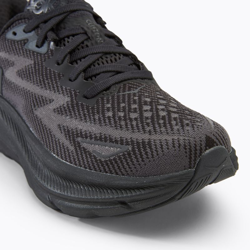 Moteriški bėgimo bateliai HOKA Clifton 9 black/black 7