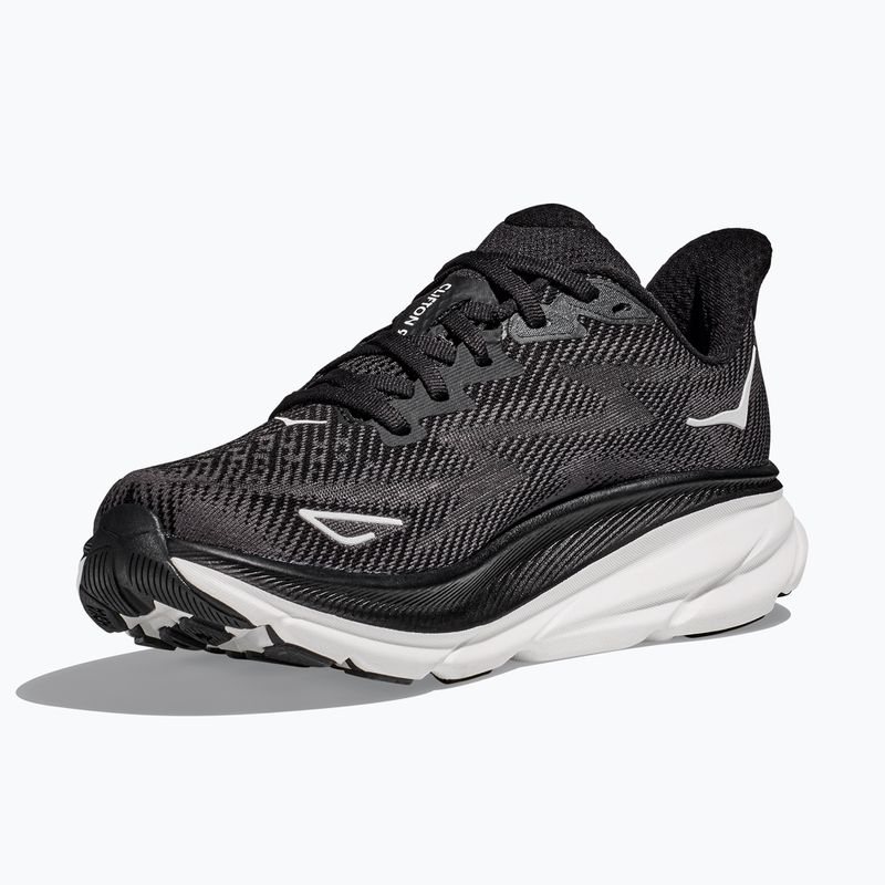 Moteriški bėgimo bateliai HOKA Clifton 9 black/white 11