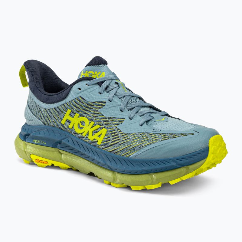 HOKA vyriški bėgimo bateliai Mafate Speed 4 blue/yellow 1129930-SBDCT