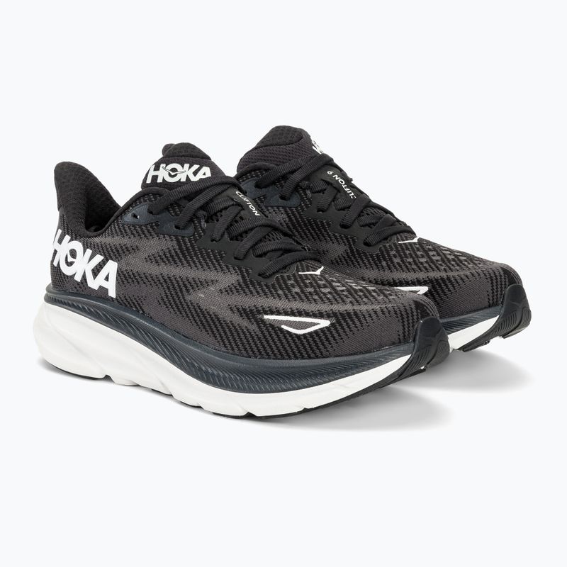 Moteriški bėgimo batai HOKA Clifton 9 Wide black/white 4