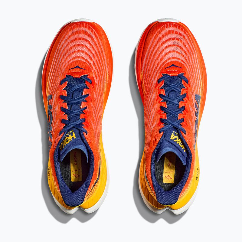 HOKA Mach 5 flame/dandelion vyriški bėgimo bateliai 12