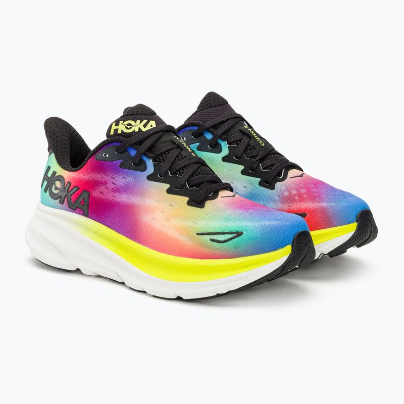 Moteriški bėgimo bateliai HOKA Clifton 9 black/multi 5