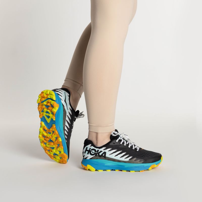 Moteriški bėgimo bateliai HOKA Torrent 3 black/diva blue 2