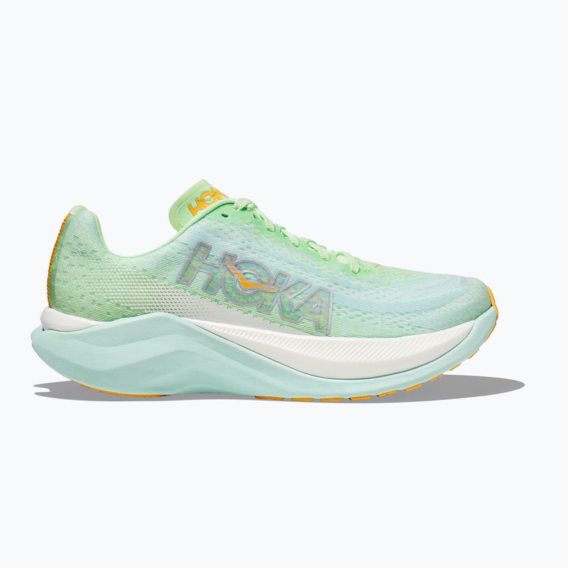 Moteriški bėgimo bateliai HOKA Mach X lime glow/sunlit ocean 12