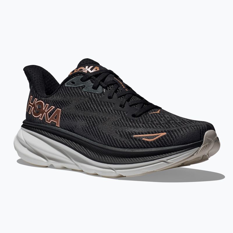 Moteriški bėgimo batai HOKA Clifton 9 black/rose gold 8