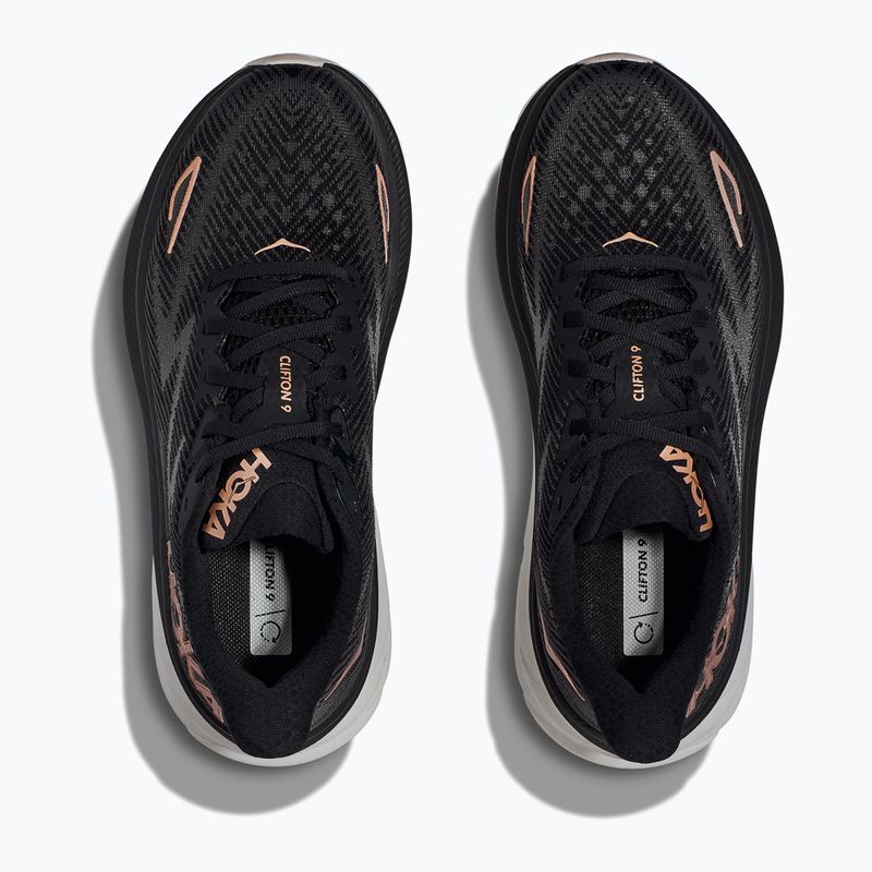 Moteriški bėgimo batai HOKA Clifton 9 black/rose gold 15