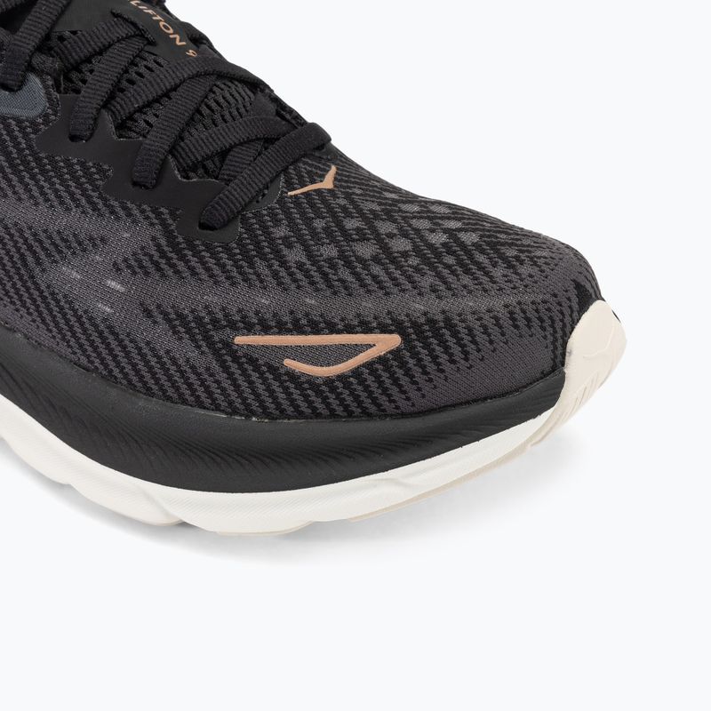 Moteriški bėgimo batai HOKA Clifton 9 black/rose gold 7