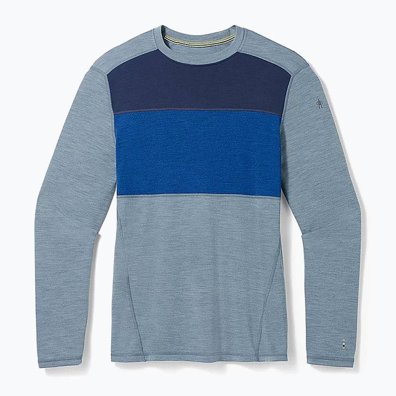 Vyriški termoaktyvūs marškinėliai Smartwool Thermal Merino Baselayer Colorblock Crew Boxed pewter blue 3