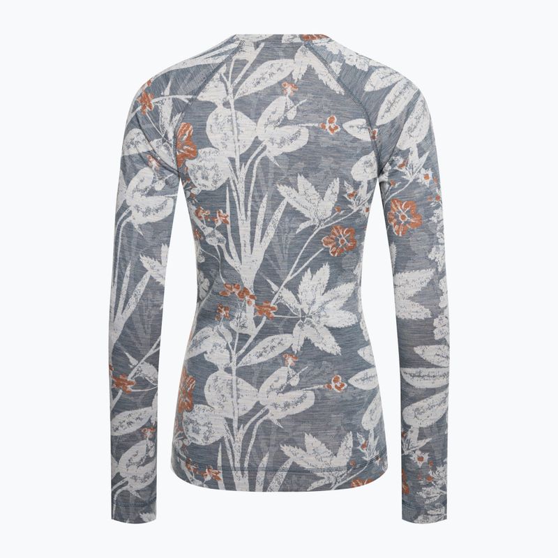 Moteriški termoaktyvūs marškinėliai Smartwool Merino 250 Baselayer Crew Boxed winter sky floral 4