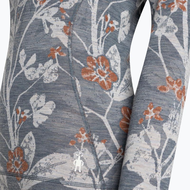 Moteriški termoaktyvūs marškinėliai Smartwool Merino 250 Baselayer Crew Boxed winter sky floral 6
