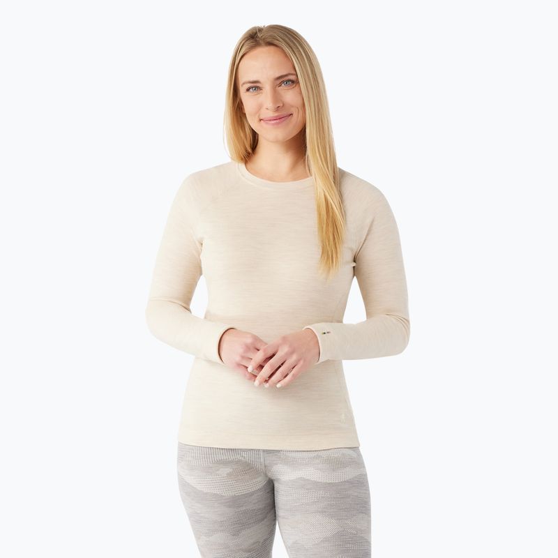 Moteriški termo marškinėliai Smartwool Merino 250 Baselayer Crew Boxed almond heather