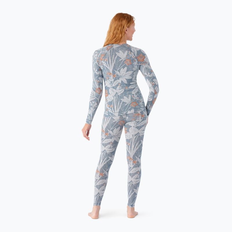 Moteriški termoaktyvūs marškinėliai Smartwool Merino 250 Baselayer Crew Boxed winter sky floral 2