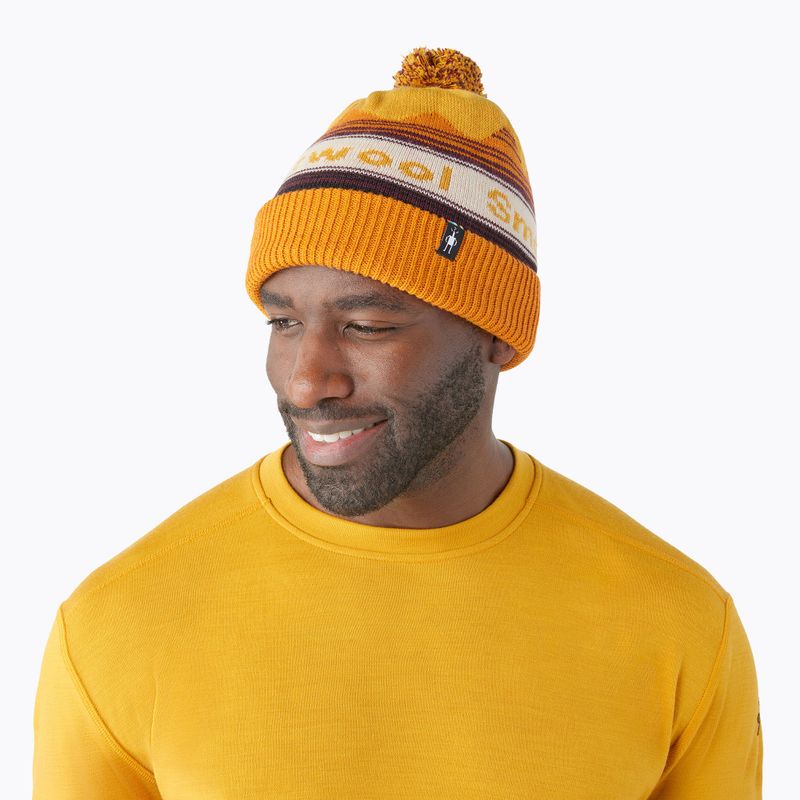 Žieminė kepurė Smartwool Knit Winter Pattern POM honey gold heather 7