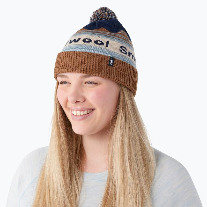 Žieminė kepurė Smartwool Knit Winter Pattern POM deep navy heather 8