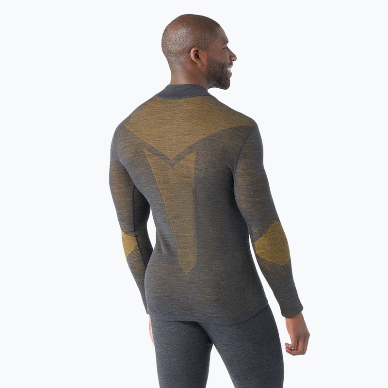 Vyriški termoaktyvūs marškinėliai Smartwool Intraknit Thermal Merino Baselayer 1/4 Zip charcoal/gold 2