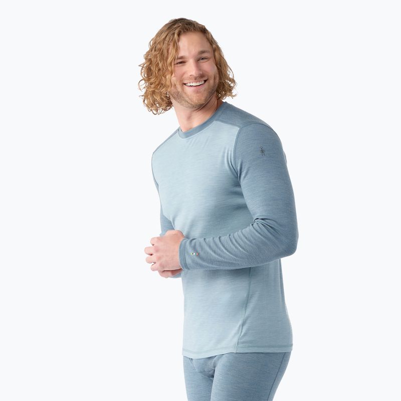 Vyriški termo marškinėliai Smartwool Merino 250 Baselayer Crew Boxed pewter blue-lead