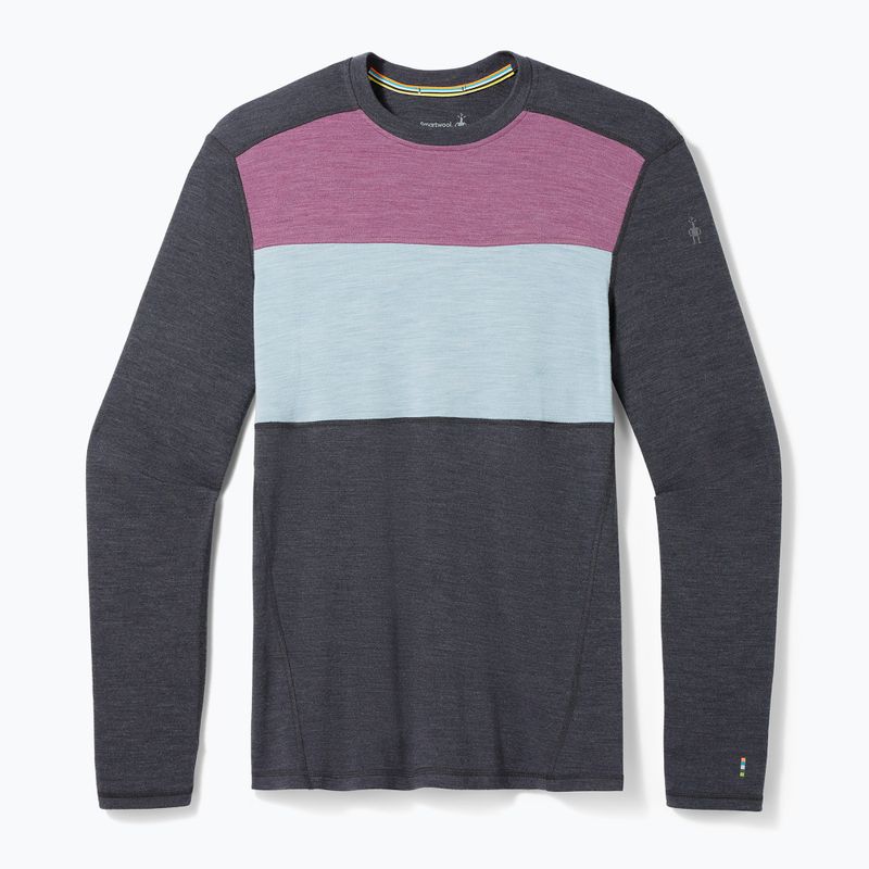 Vyriški termoaktyvūs marškinėliai Smartwool Thermal Merino Baselayer Colorblock Crew Boxed charcoal 3