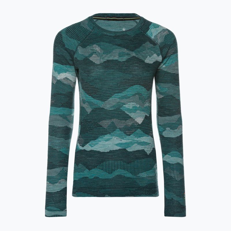 Termoaktyvus moteriškas džemperis Smartwool Merino 250 Baselayer Crew Boxed twilight blue mtn scape 3