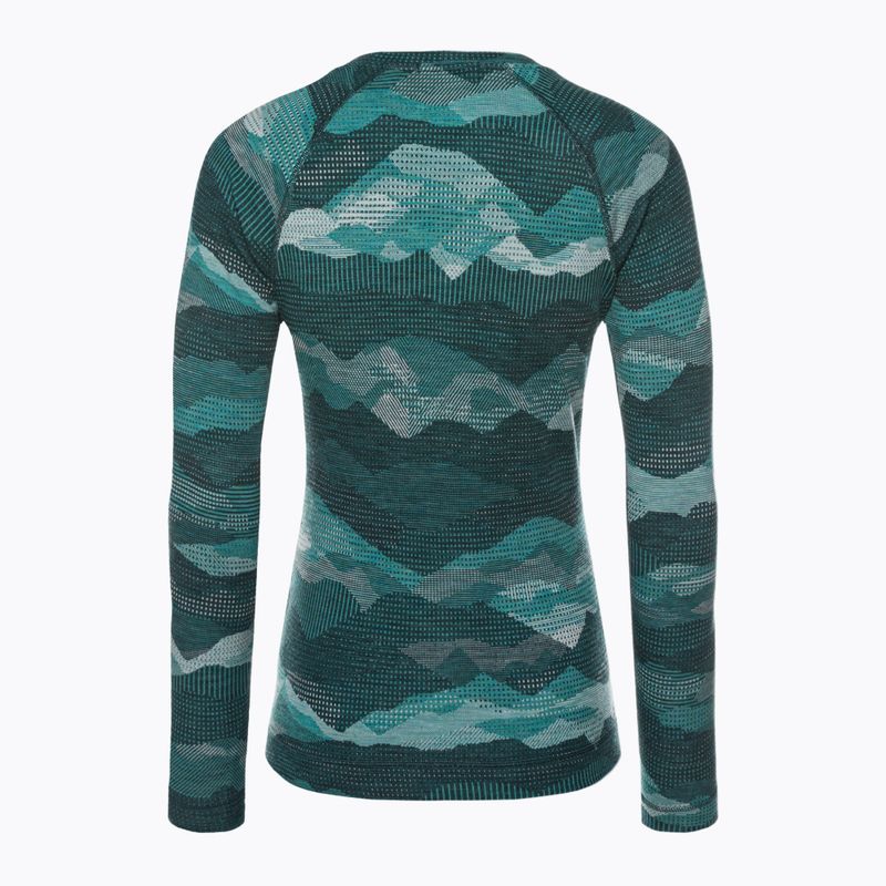 Termoaktyvus moteriškas džemperis Smartwool Merino 250 Baselayer Crew Boxed twilight blue mtn scape 4