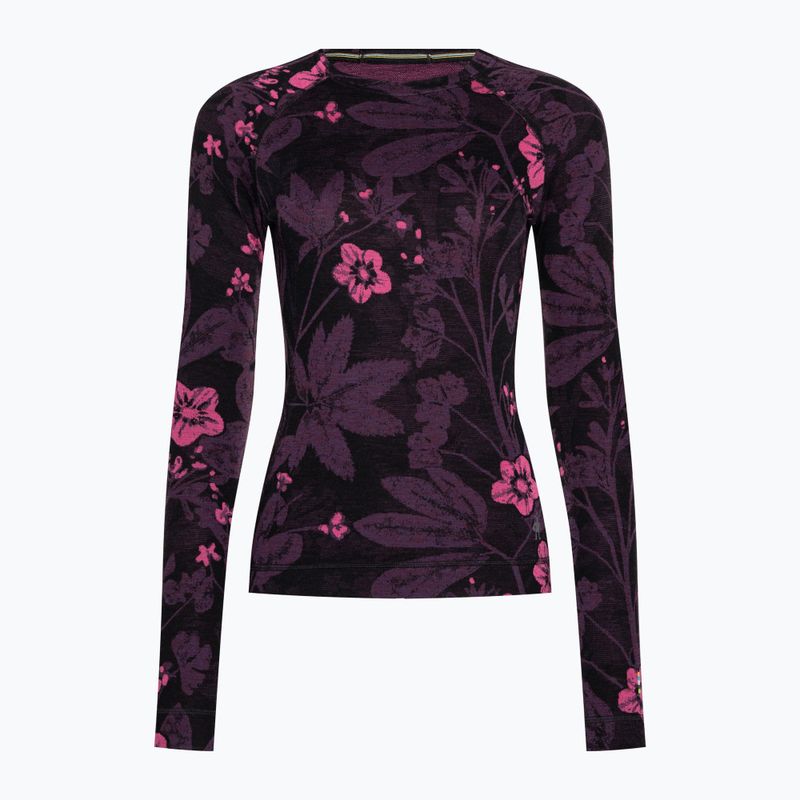 Termoaktyvus moteriškas džemperis Smartwool Merino 250 Baselayer Crew Boxed purple iris floral 3