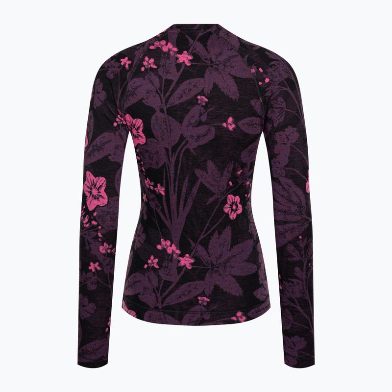 Termoaktyvus moteriškas džemperis Smartwool Merino 250 Baselayer Crew Boxed purple iris floral 4