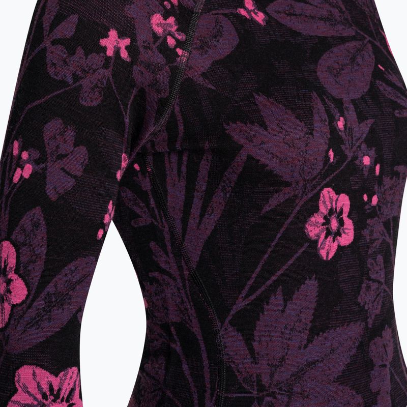 Termoaktyvus moteriškas džemperis Smartwool Merino 250 Baselayer Crew Boxed purple iris floral 5