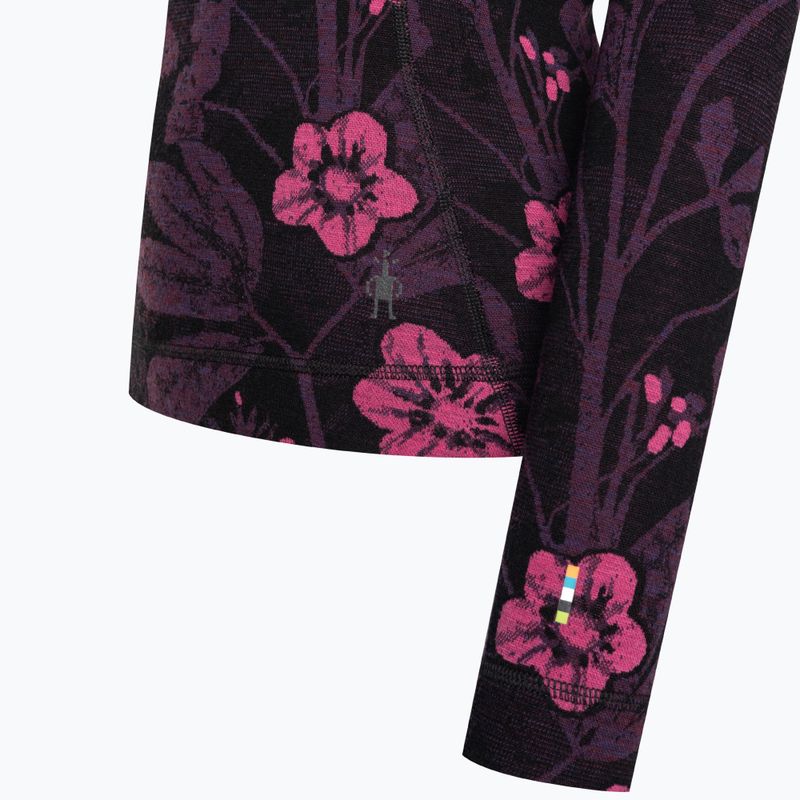 Termoaktyvus moteriškas džemperis Smartwool Merino 250 Baselayer Crew Boxed purple iris floral 6