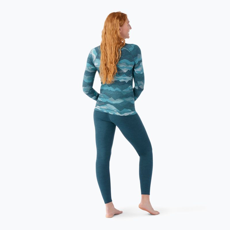 Termoaktyvus moteriškas džemperis Smartwool Merino 250 Baselayer Crew Boxed twilight blue mtn scape 2