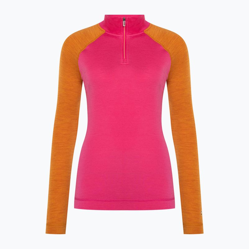 Moteriški termoaktyvūs marškinėliai ilgomis rankovėmis Smartwool Classic Thermal Merino Baselayer 1/4 Zip Boxed power pink 3