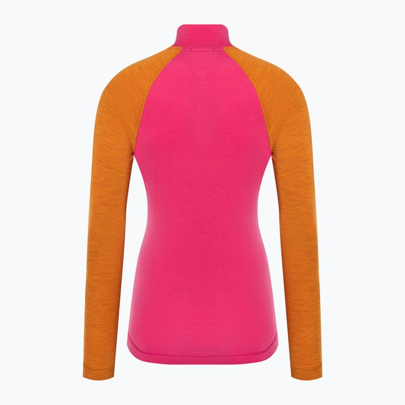 Moteriški termoaktyvūs marškinėliai ilgomis rankovėmis Smartwool Classic Thermal Merino Baselayer 1/4 Zip Boxed power pink 4