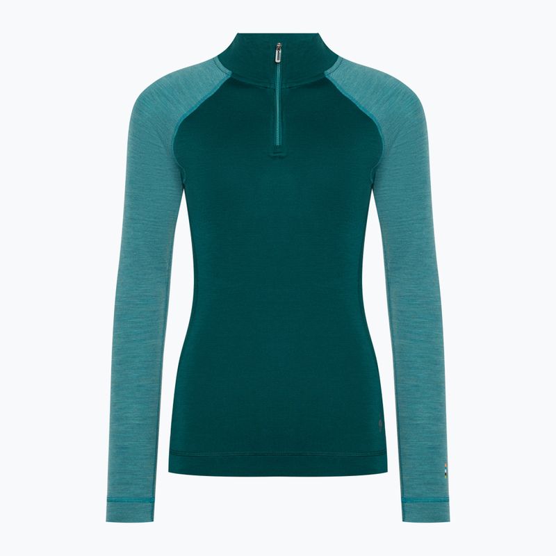 Moteriški termoaktyvūs marškinėliai ilgomis rankovėmis Smartwool Classic Thermal Merino Baselayer 1/4 Zip Boxed emerald 3