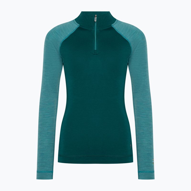 Moteriški termoaktyvūs marškinėliai Smartwool Classic Thermal Merino Baselayer 1/4 Zip Boxed emerald 3