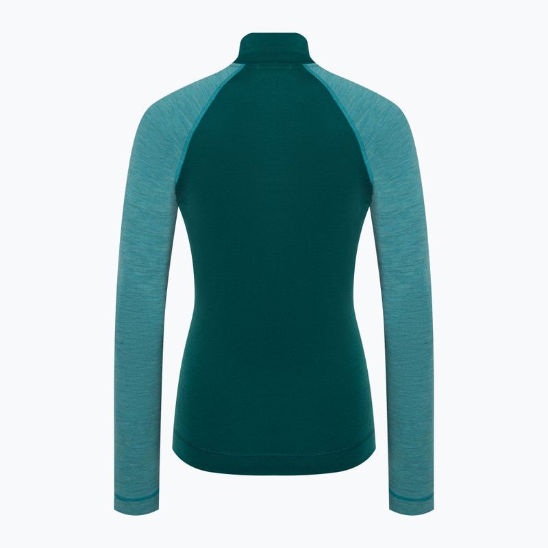 Moteriški termoaktyvūs marškinėliai ilgomis rankovėmis Smartwool Classic Thermal Merino Baselayer 1/4 Zip Boxed emerald 4