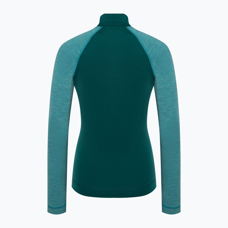 Moteriški termoaktyvūs marškinėliai Smartwool Classic Thermal Merino Baselayer 1/4 Zip Boxed emerald 4