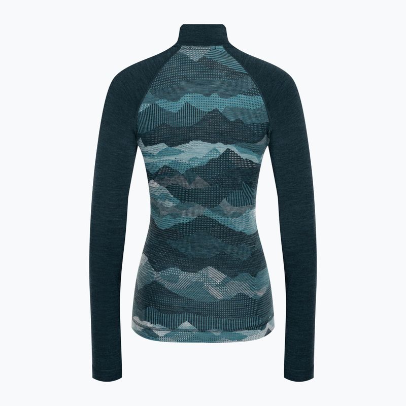 Moteriški termoaktyvūs marškinėliai Smartwool Classic Thermal Merino Baselayer 1/4 Zip Boxed twilight 4