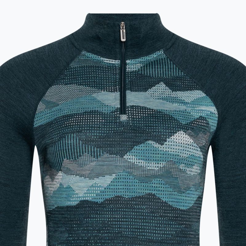 Moteriški termoaktyvūs marškinėliai ilgomis rankovėmis Smartwool Classic Thermal Merino Baselayer 1/4 Boxed twilight blue 5