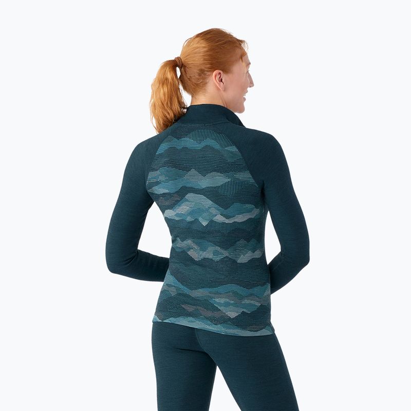 Moteriški termoaktyvūs marškinėliai Smartwool Classic Thermal Merino Baselayer 1/4 Zip Boxed twilight 2