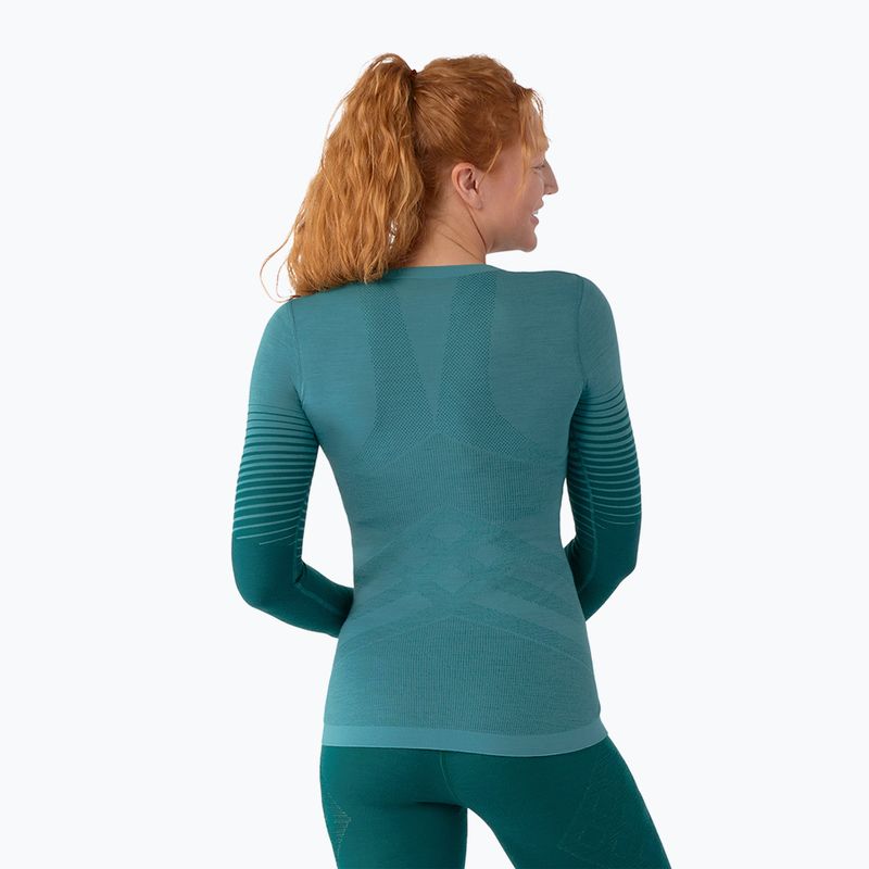 Moteriški termoaktyvūs marškinėliai Smartwool Intraknit Thermal Merino Baselayer Pattern Crew cascade 2