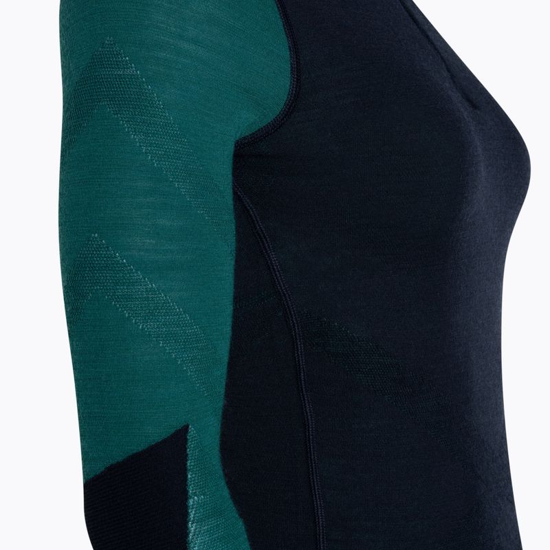 Moteriški termoaktyvūs marškinėliai Smartwool Intraknit Thermal Merino Baselayer Colorblock 1/4 Zip navy 5