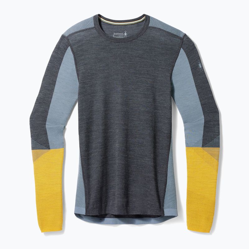 Vyriški termoaktyvūs marškinėliai ilgomis rankovėmis Smartwool Intraknit Thermal Merino Baselayer Colorblock Crew charcoal 3