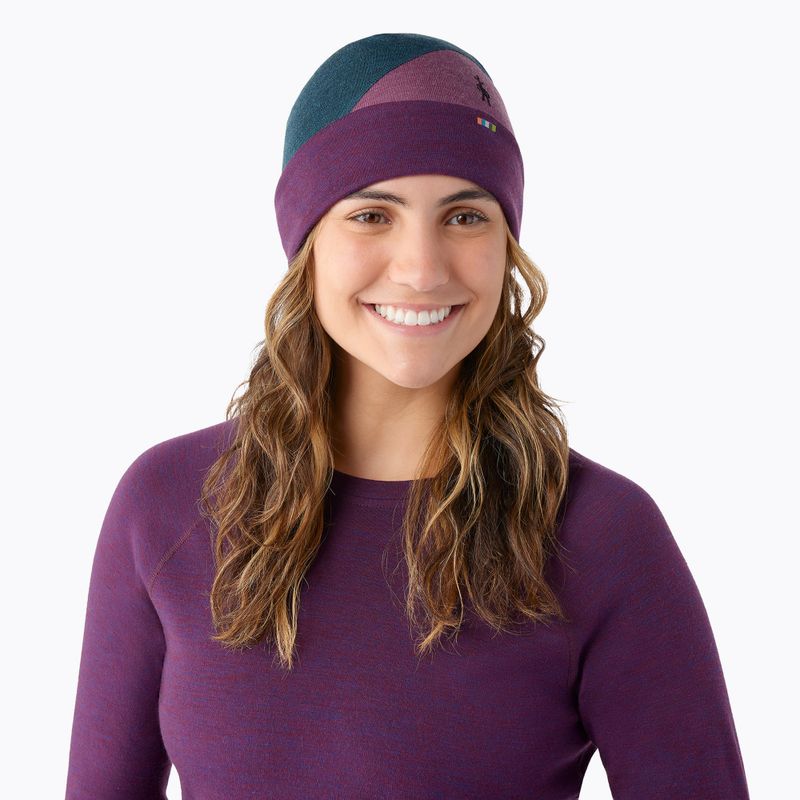 Žieminė kepurė Smartwool Thermal Merino Colorblock twilight blue heather 5