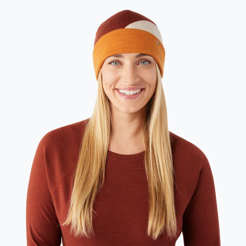 Žieminė kepurė Smartwool Thermal Merino Colorblock marmalade heather 2