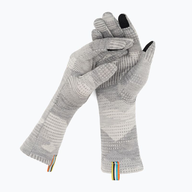 Žygio pirštinės Smartwool Thermal Merino light gray mountain scape